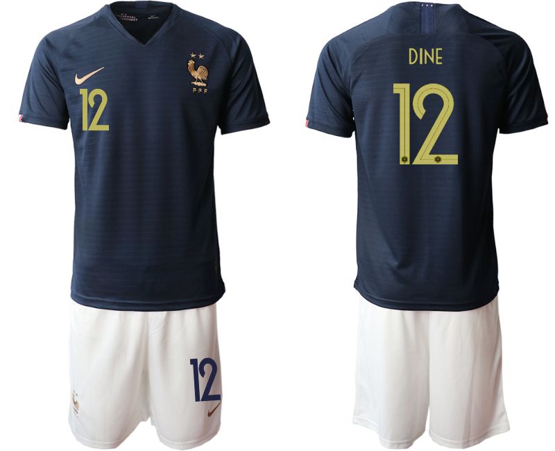 Men 2019-2020 Season National Team French home #12 blue Soccer Jerseys->france jersey->Soccer Country Jersey